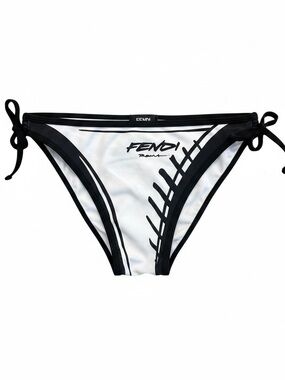 Fendi Roma white and black bikini bottom.